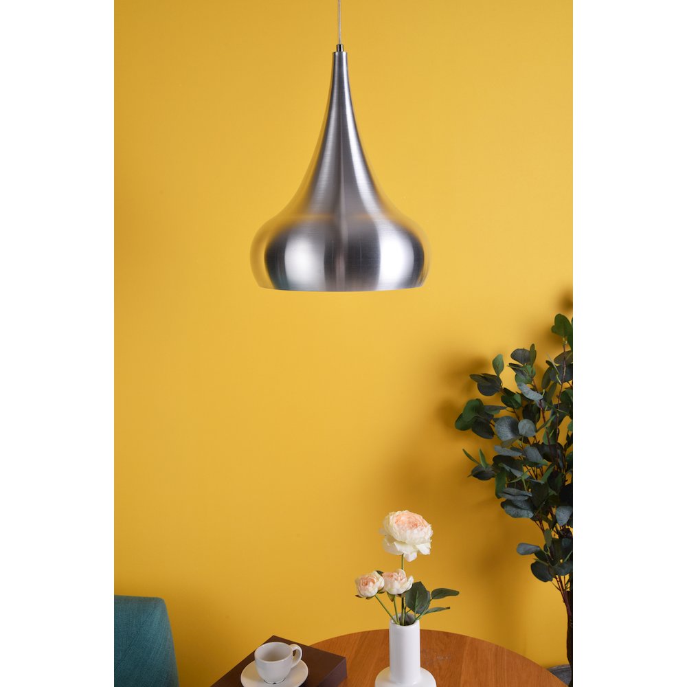 Circa 1 Light Burnished Nickel Pendant. Picture 8