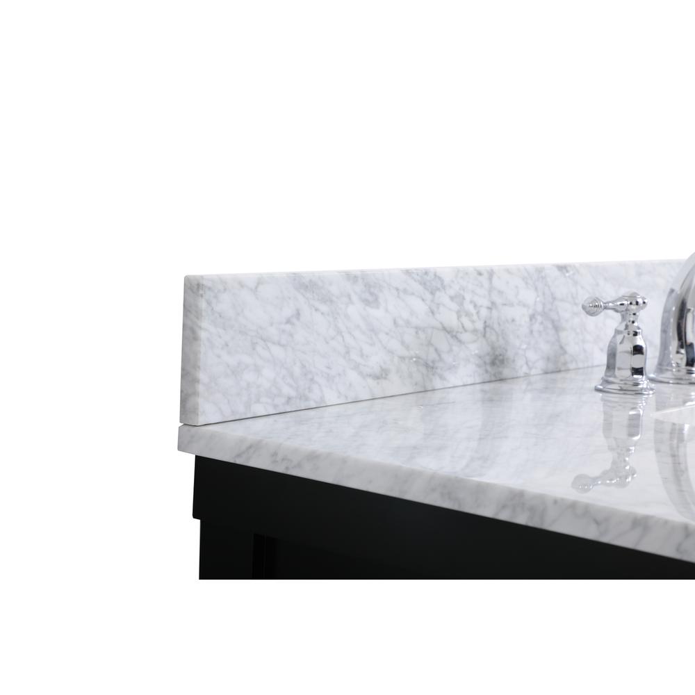 42 inch Single bathroom vanity in black with backsplash. Picture 11