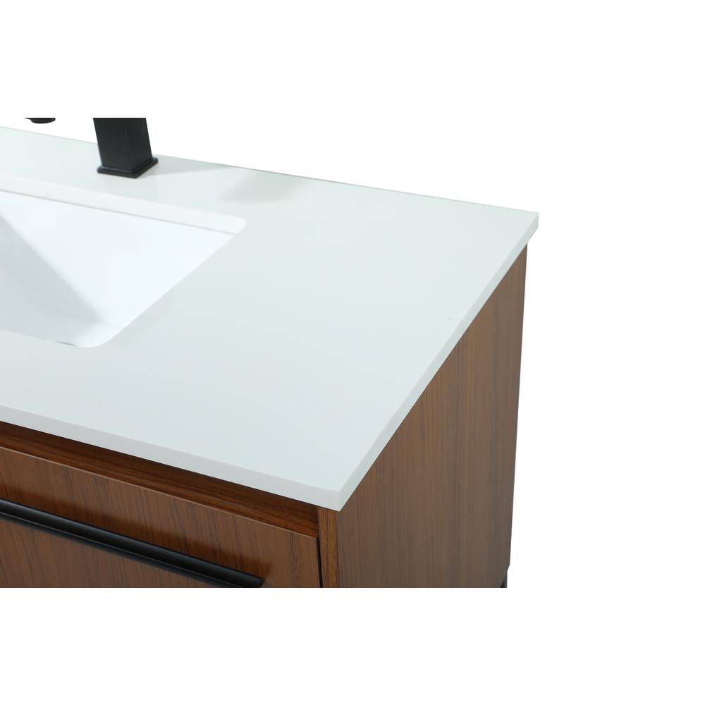 36 inch Single bathroom vanity in teak. Picture 11