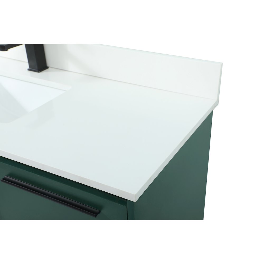 48 Inch Single Bathroom Vanity In Green With Backsplash. Picture 12