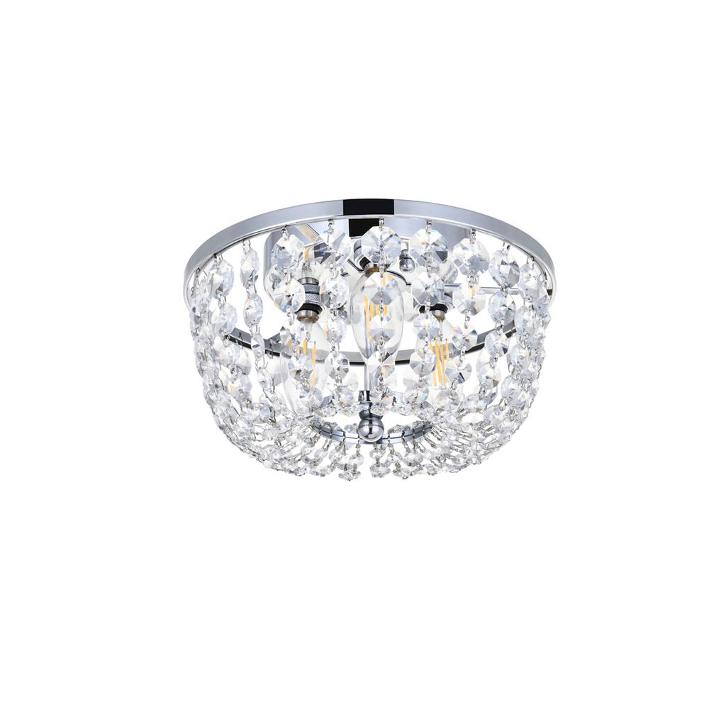 Cora 10 inch flush mount in chrome. Picture 6