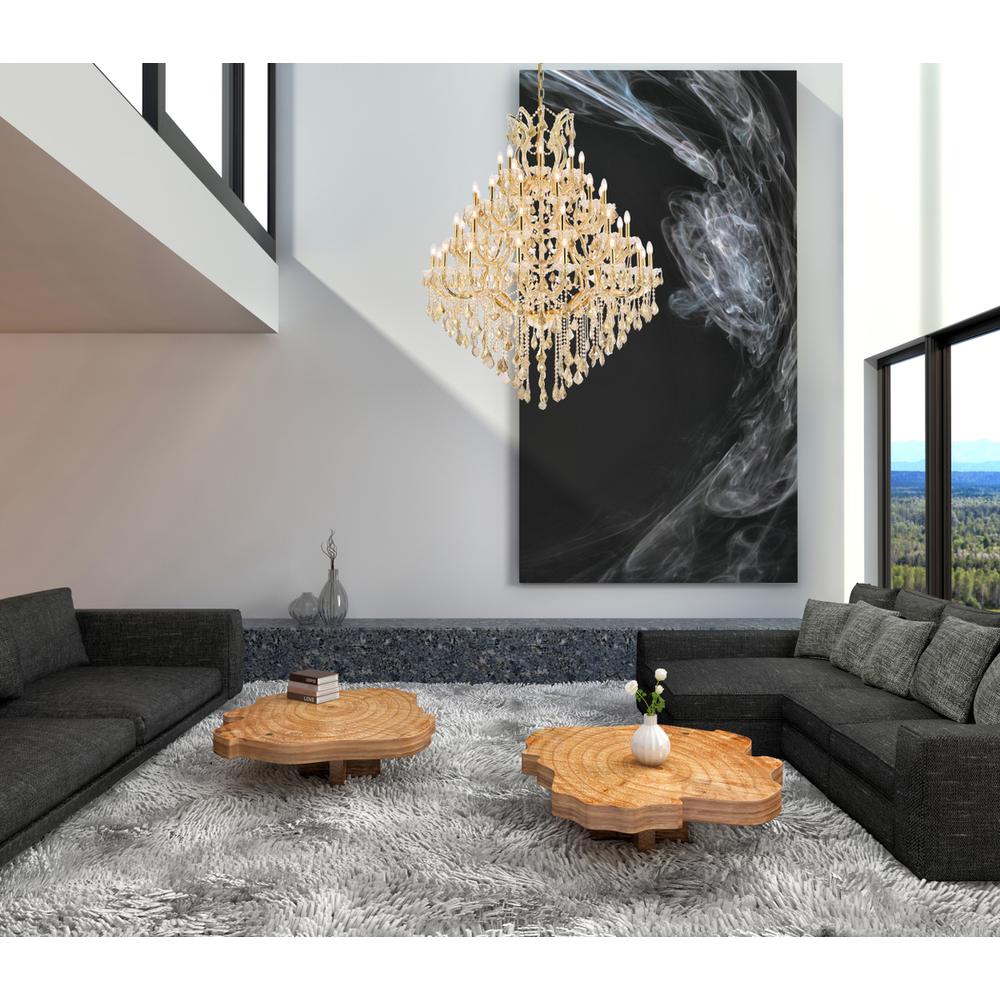 Maria Theresa 49 light Gold Chandelier Golden Teak (Smoky) Royal Cut Crystal. Picture 8