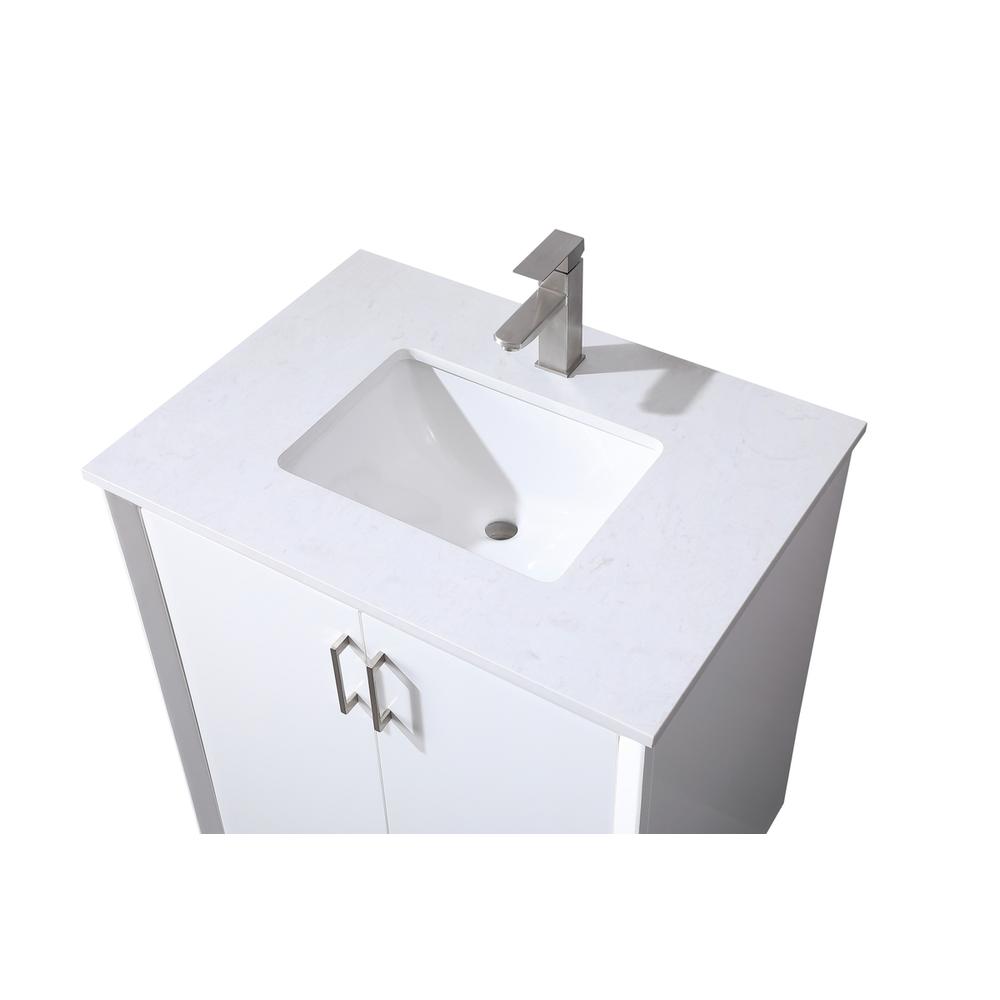 30 Inch SIngle Bathroom Vanity In White. Picture 10