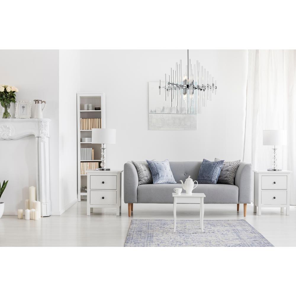 Sienna 27 inch crystal rod pendant in chrome. Picture 7