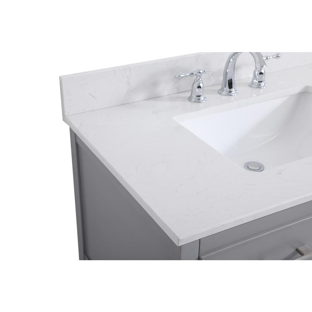 36 inch Single bathroom vanity in gray with backsplash. Picture 11