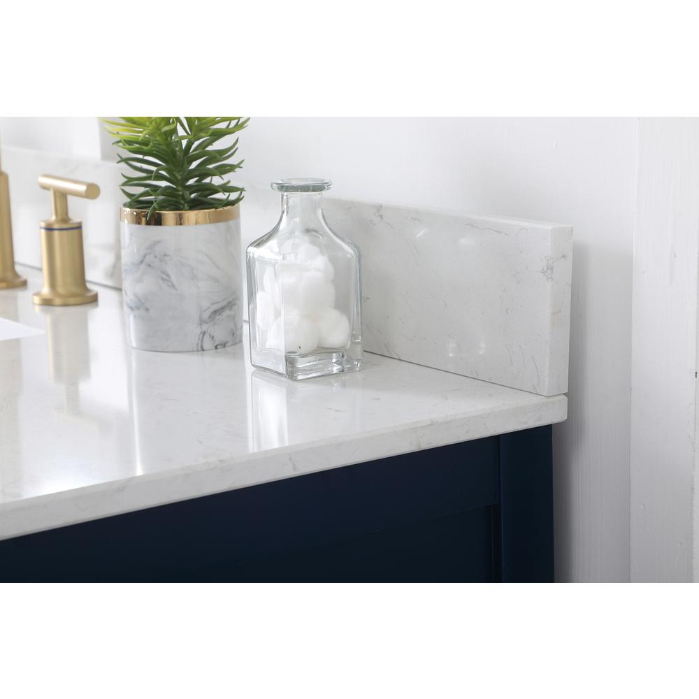 48 inch Single bathroom vanity in blue with backsplash. Picture 5
