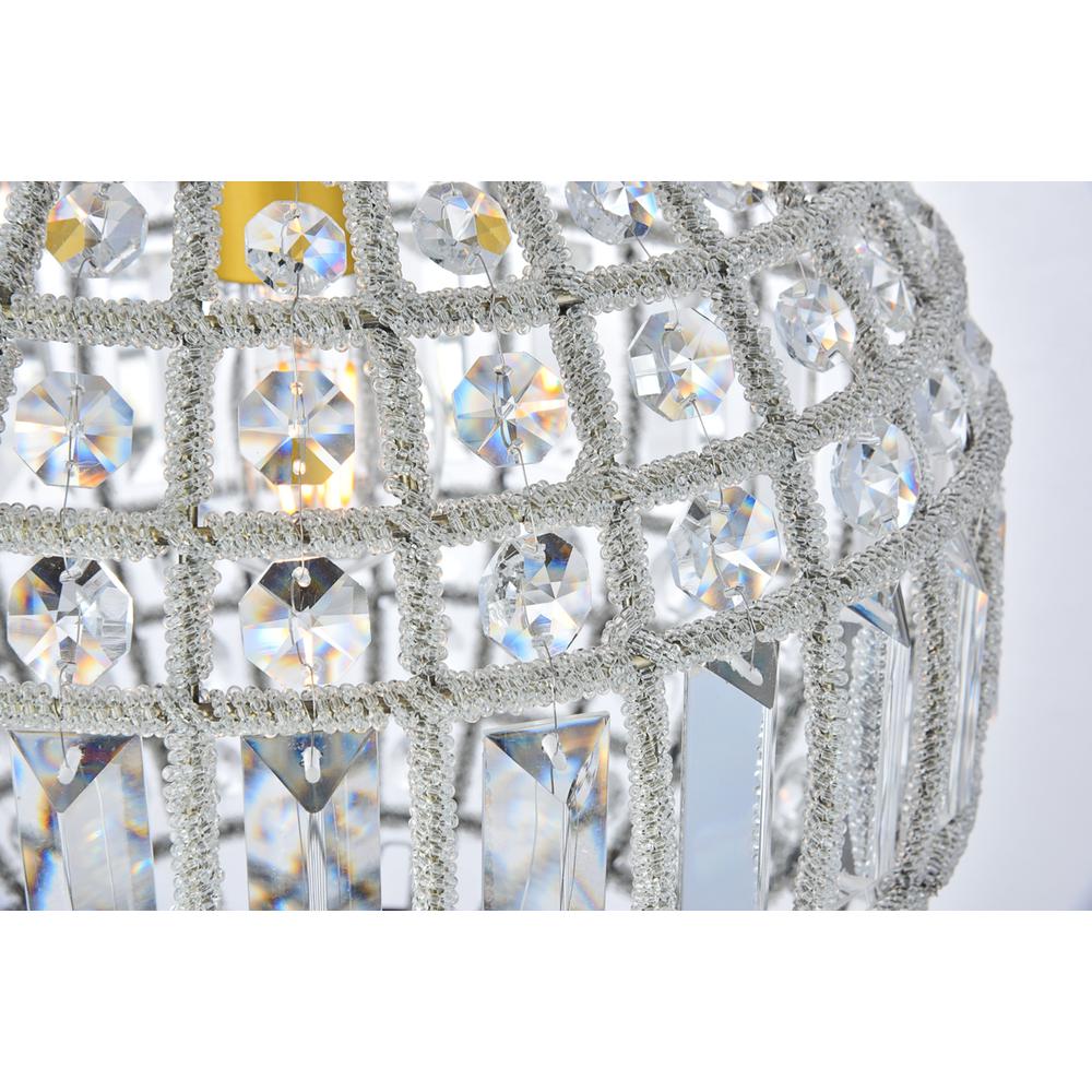 Olivia 1 light French Gold Pendant Clear Royal Cut Crystal. Picture 4