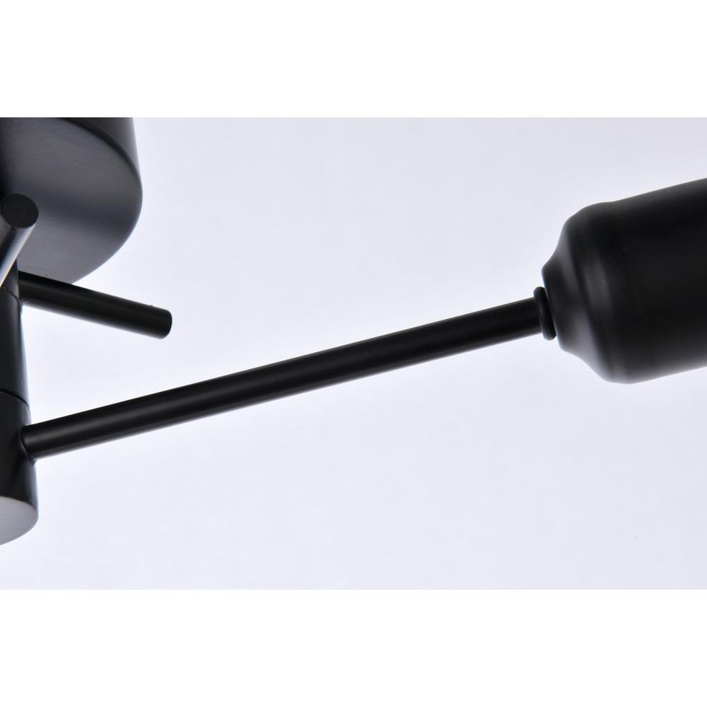 Xavier 3 lights flush mount in black. Picture 5