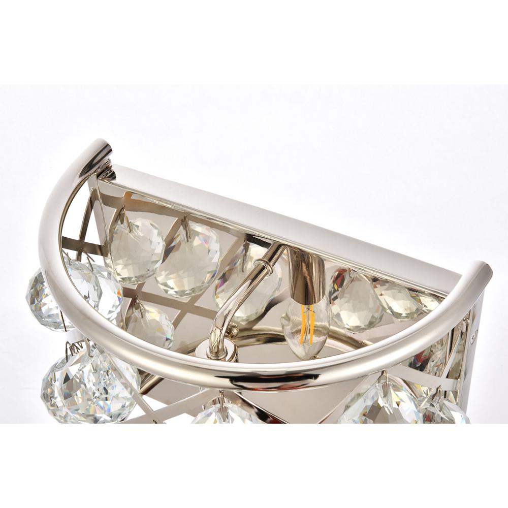 Madison 1 light polished Nickel Wall Sconce Clear Royal Cut Crystal. Picture 5