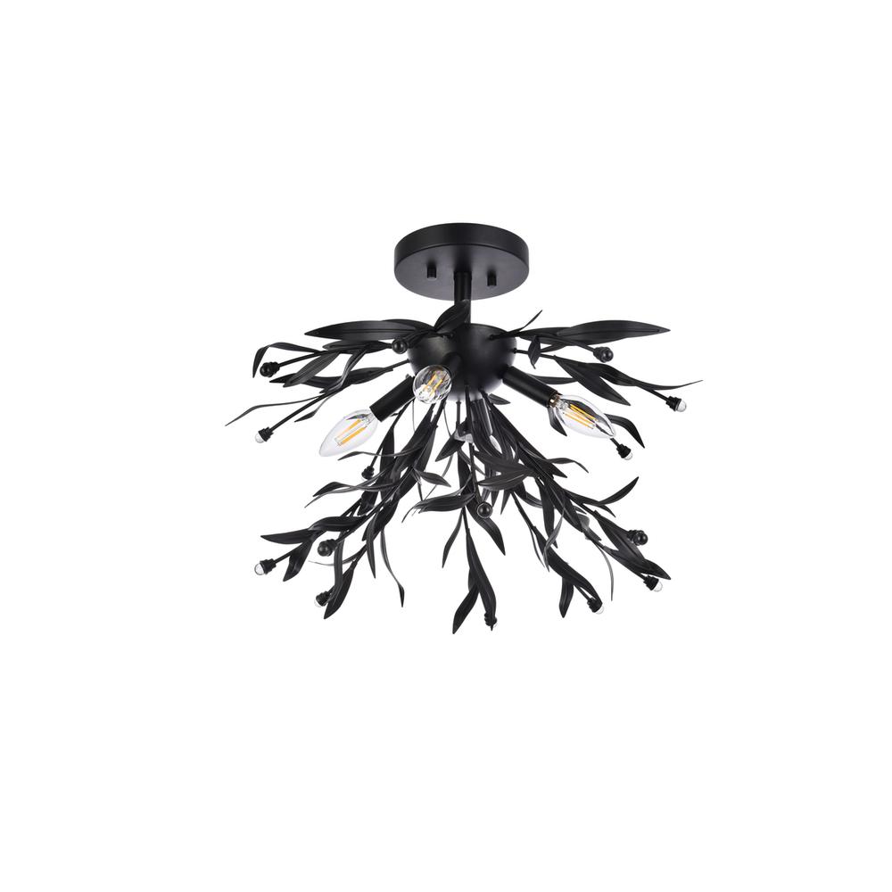 Priscilla 18.5 inch flush mount in black. Picture 6