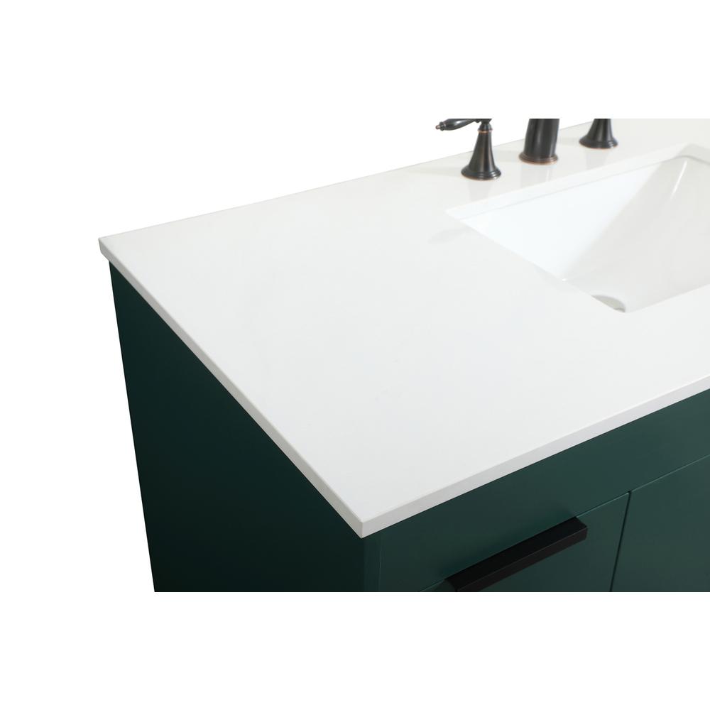 48 inch Single bathroom vanity in green. Picture 11