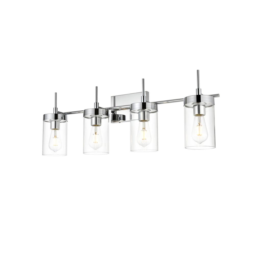 Benny 4 light Chrome and Clear Bath Sconce. Picture 2
