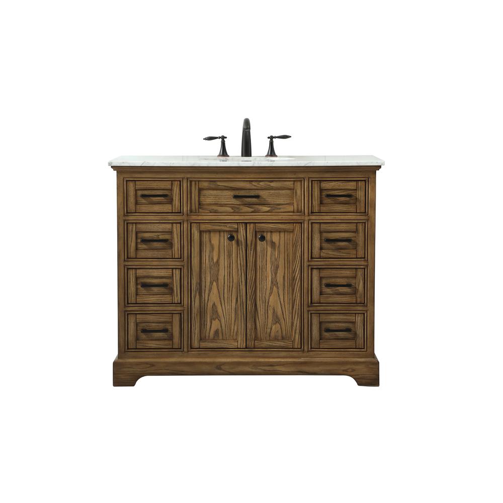 42 inch Single bathroom vanity in driftwood. Picture 1