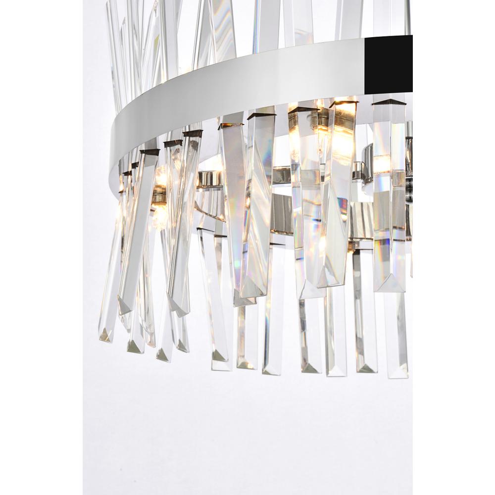 Serephina 20 inch crystal round pendant light in chrome. Picture 3