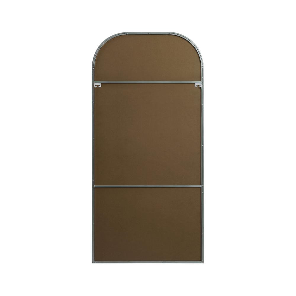 Metal Frame Arch Full Length Mirror 32x66 Inch in Silver. Picture 7
