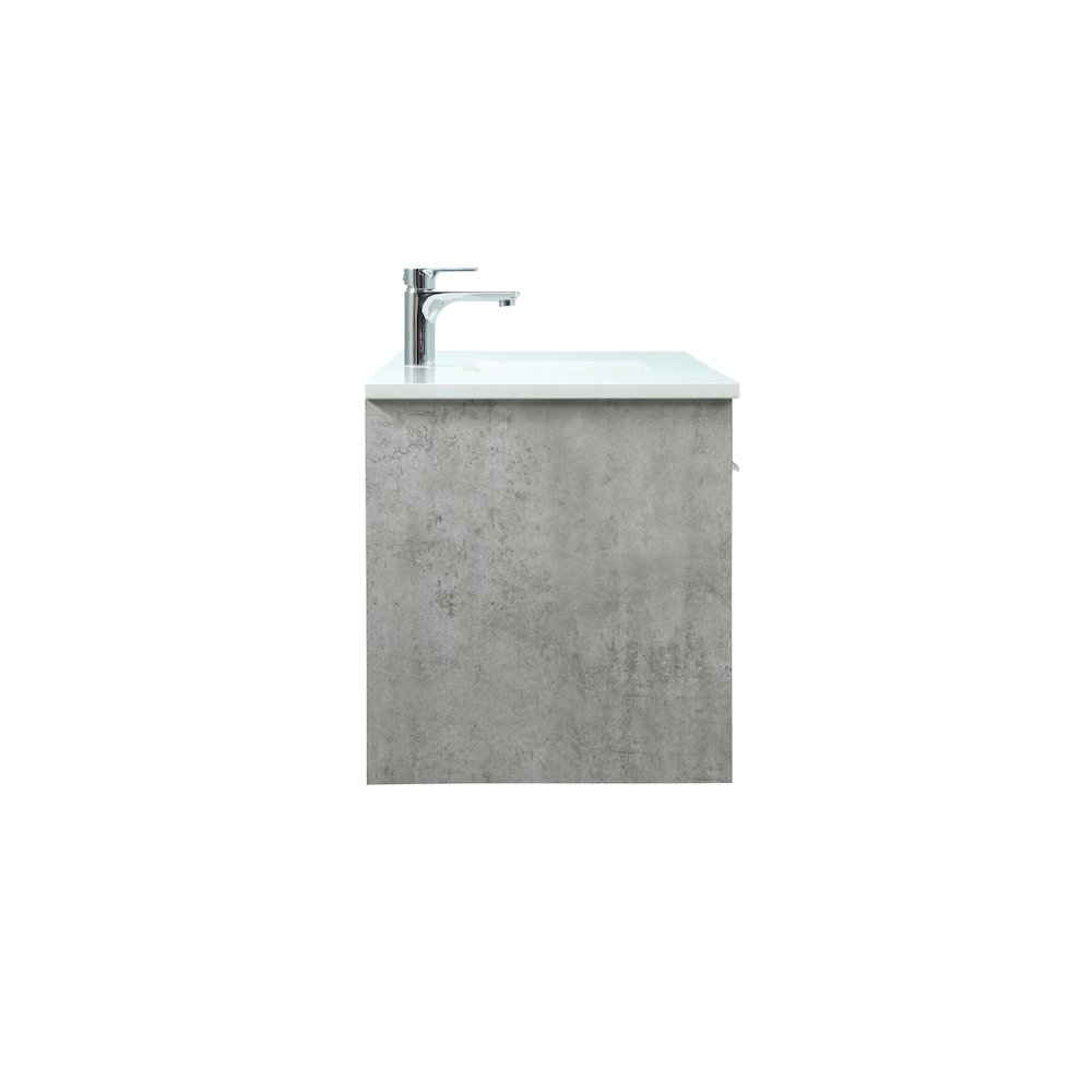 48 Inch Single Bathroom Vanity In Concrete Grey. Picture 15