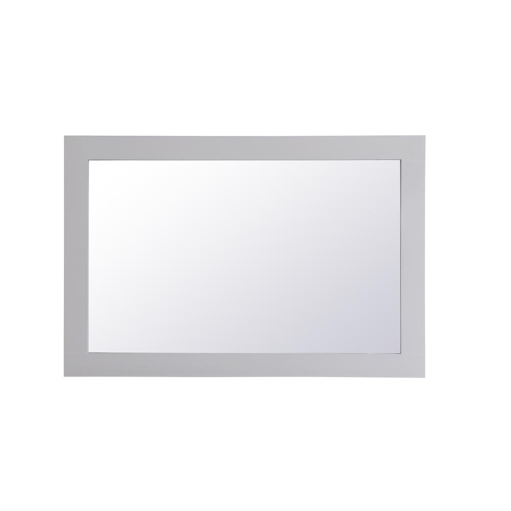 Aqua rectangle vanity mirror 24 inch in Grey. Picture 6