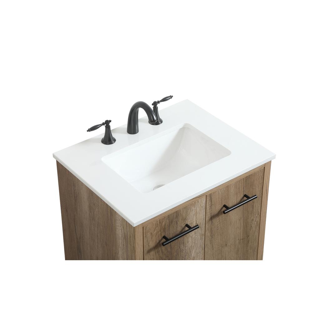 24 inch Single bathroom vanity in natural oak. Picture 13