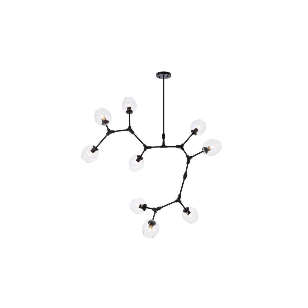 Cavoli 9 lights black chandelier. Picture 1