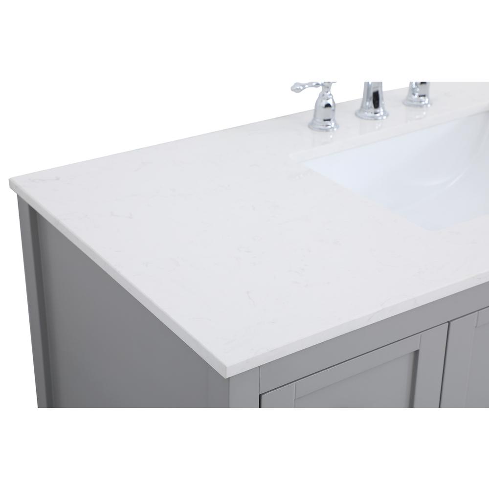 48 inch Single Bathroom Vanity in Gray. Picture 10