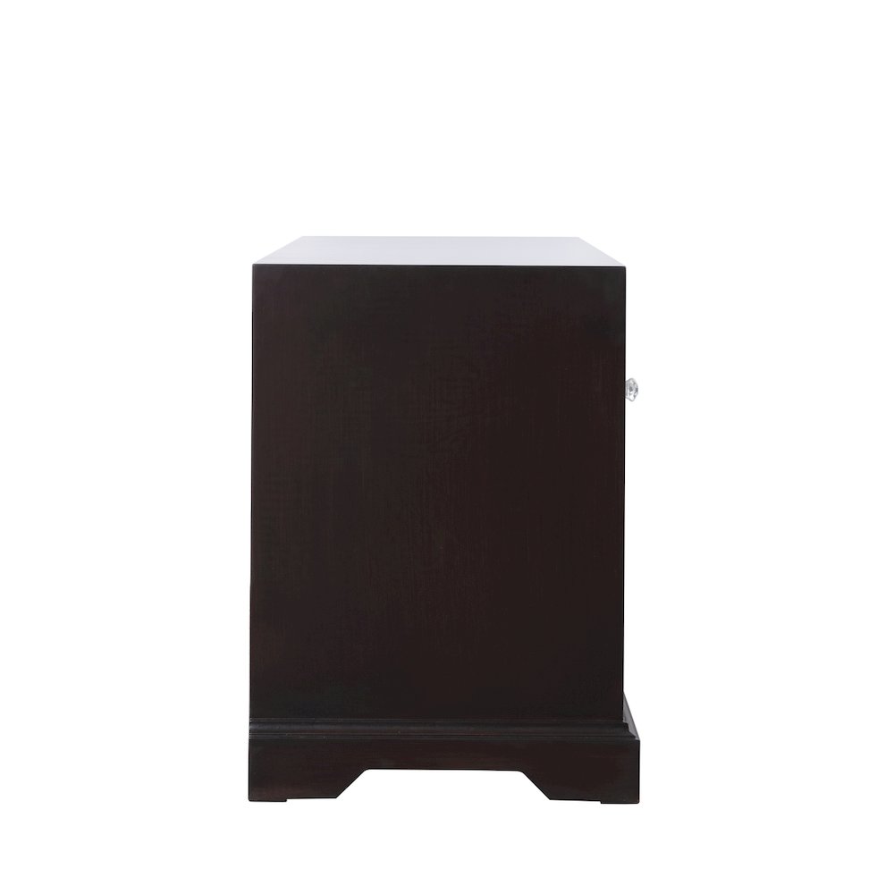 60 In. Mirrored Tv Cabinet Stand In Dark Walnut. Picture 9