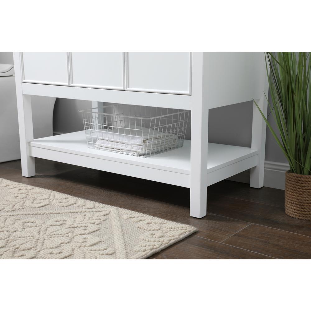 36 Inch SIngle Bathroom Vanity In White. Picture 6