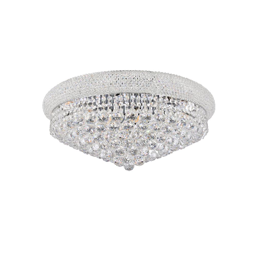 Primo 12 light Chrome Flush Mount Clear Royal Cut Crystal. Picture 3