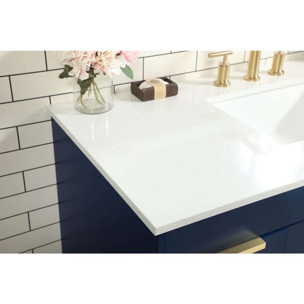 48 inch Single bathroom vanity in blue. Picture 5