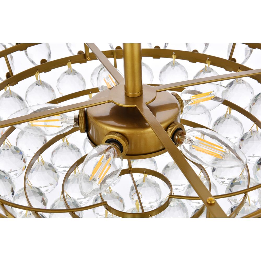 Emilia 20 inch flush mount in brass. Picture 5