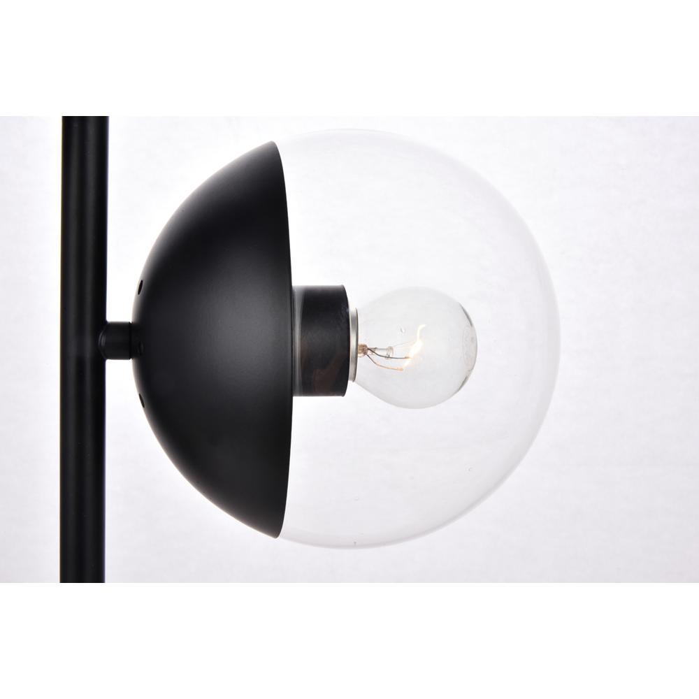 Eclipse 2 Lights Black Table Lamp With Clear Glass. Picture 4