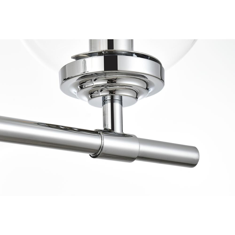 Ingrid 3 light Chrome and Clear Bath Sconce. Picture 4