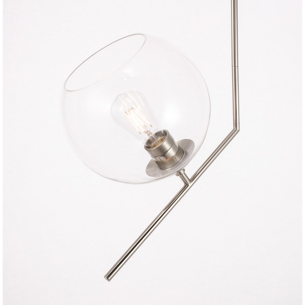 Ryland 1 Light Chrome And Clear Glass Pendant. Picture 13