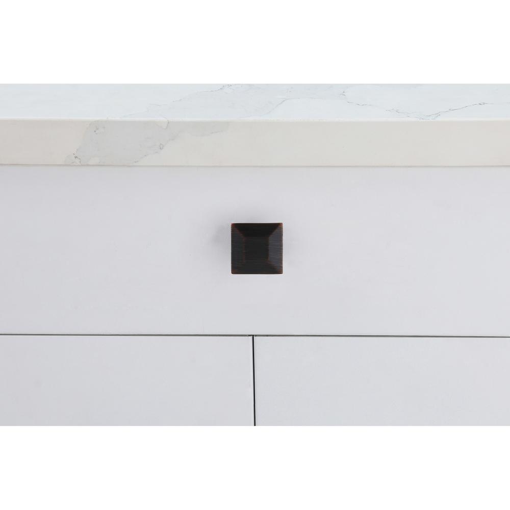 Cecil 1.3" Oil-rubbed Bronze Square Knob Multipack (Set of 10). Picture 6