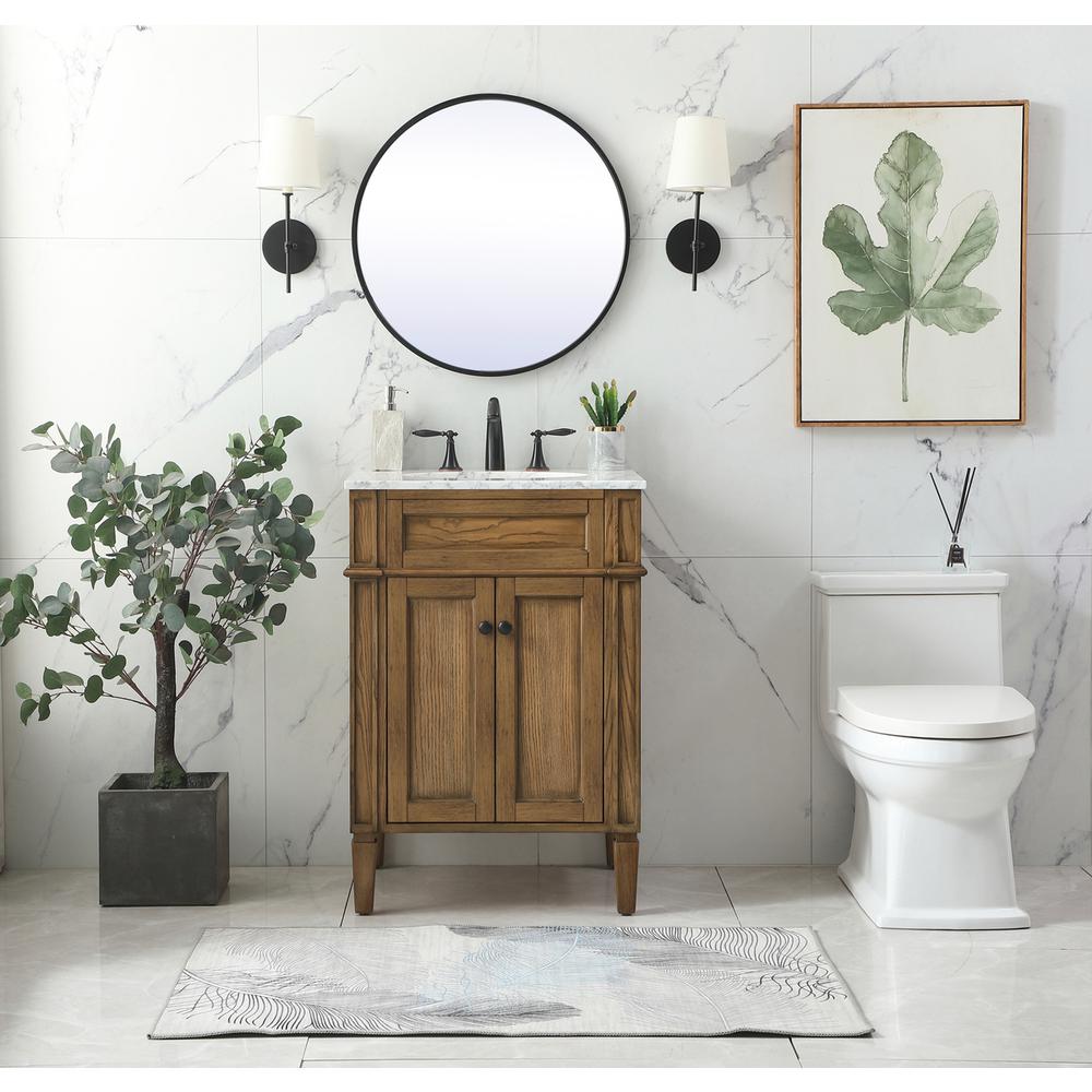 24 inch Single bathroom vanity in driftwood. Picture 4