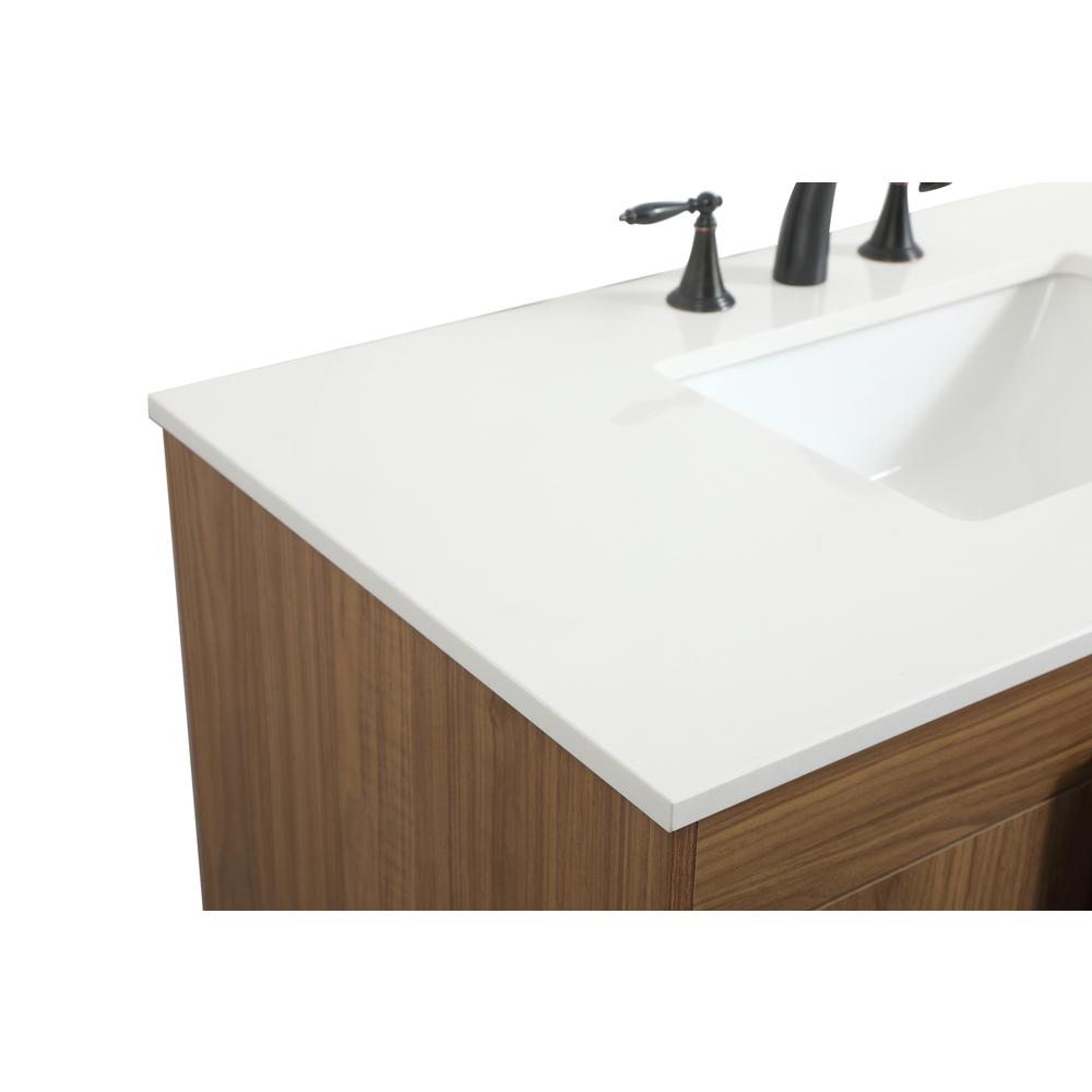 42 inch Single bathroom vanity in walnut brown. Picture 11