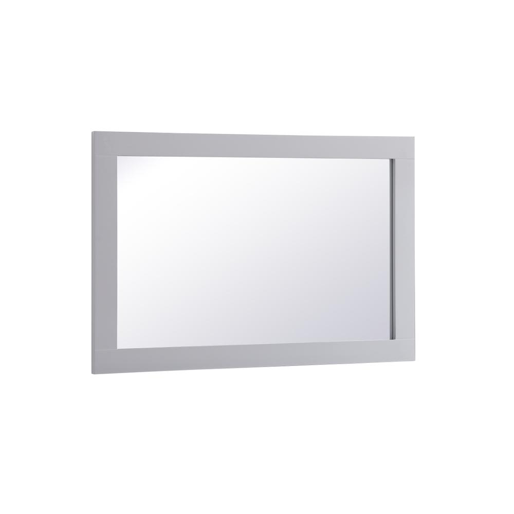 Aqua rectangle vanity mirror 24 inch in Grey. Picture 7