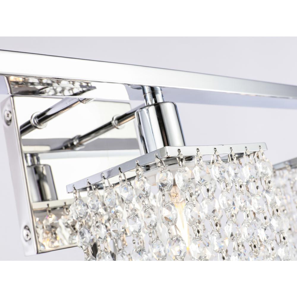 Phineas 3 light Chrome and Clear Crystals wall sconce. Picture 10