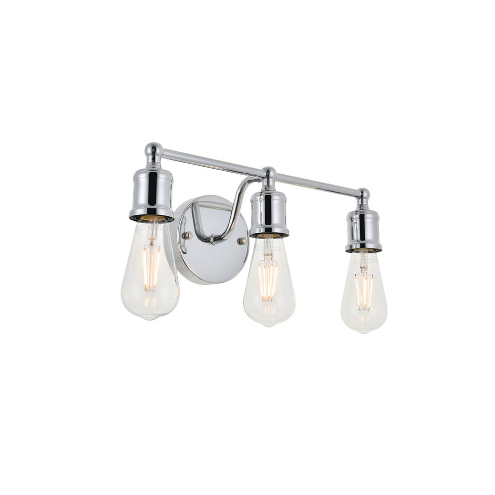 Serif 3 light chrome Wall Sconce. Picture 5