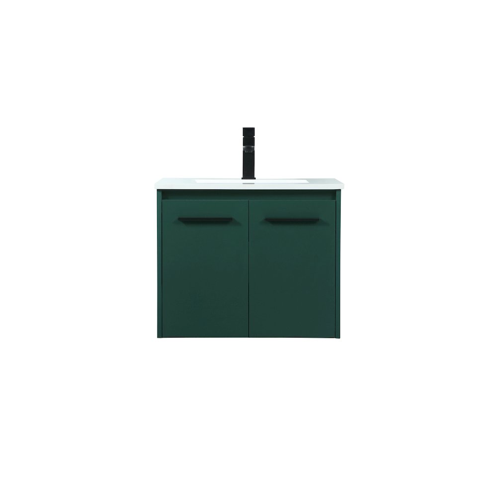 24 Inch Single Bathroom Vanity In Green. Picture 1
