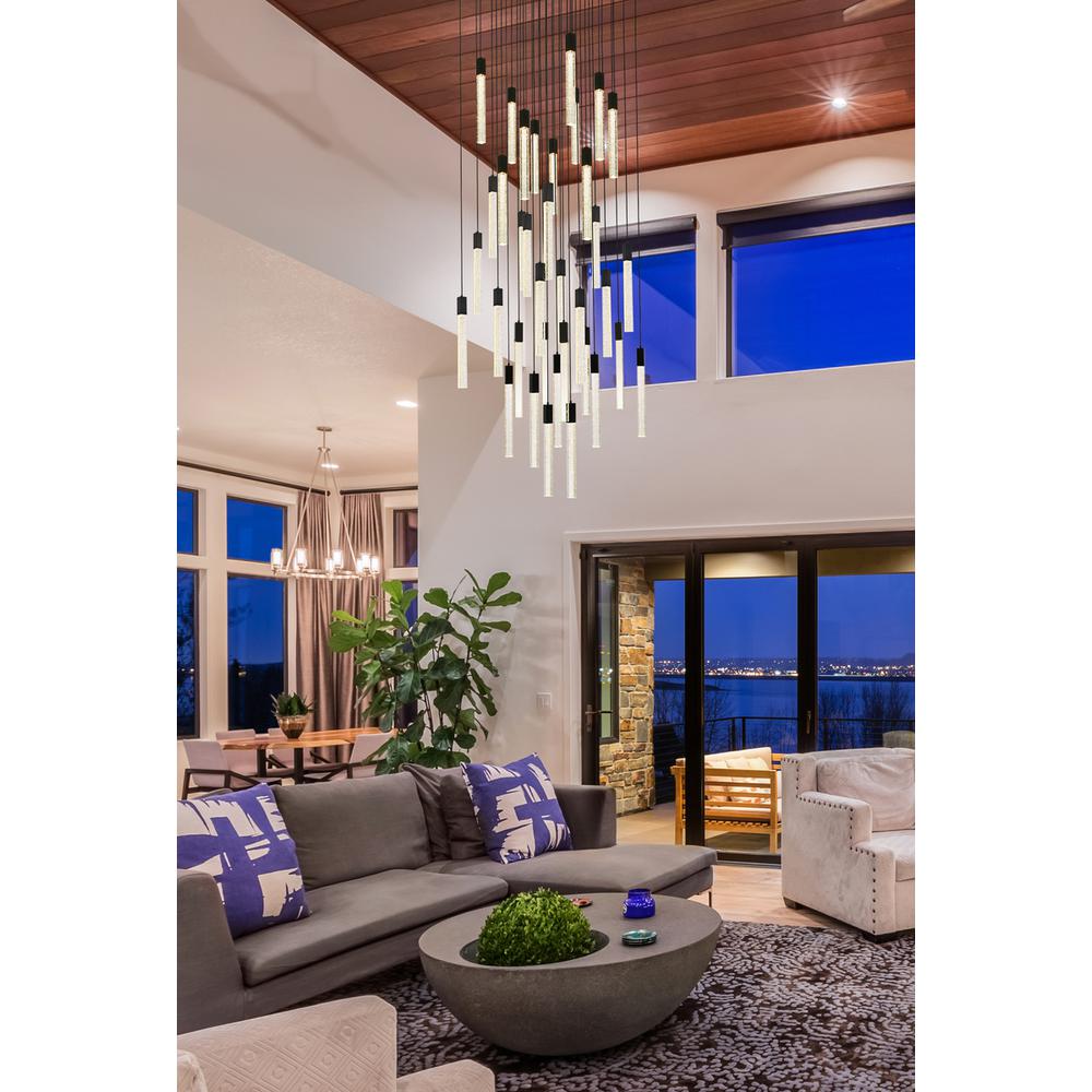 Weston 36 lights pendant in black. Picture 8