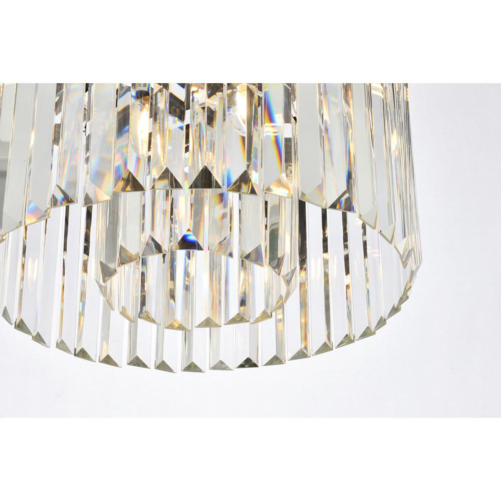 Sydney 6 light Matte Black Flush Mount Clear Royal Cut Crystal. Picture 3