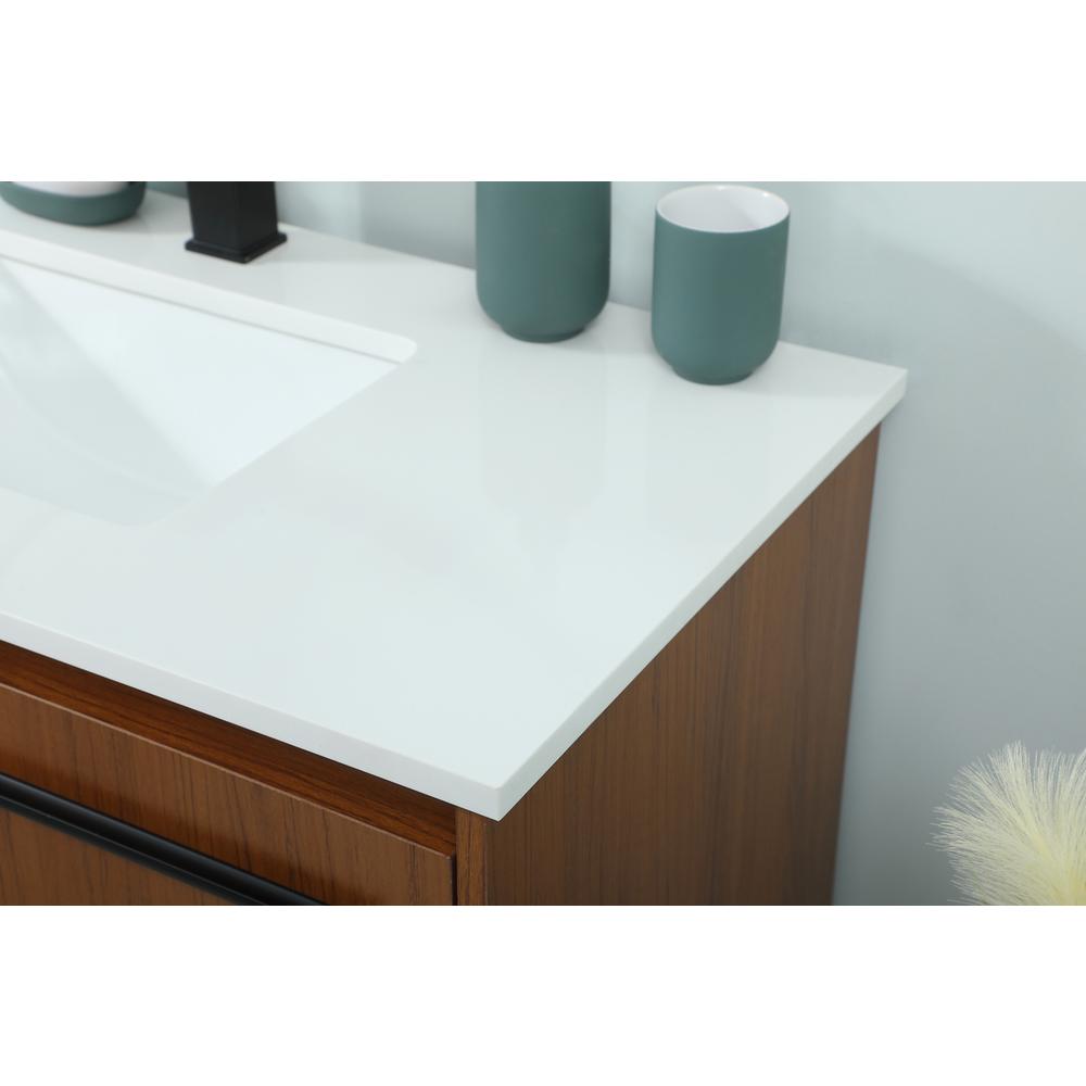 36 inch Single bathroom vanity in teak. Picture 5