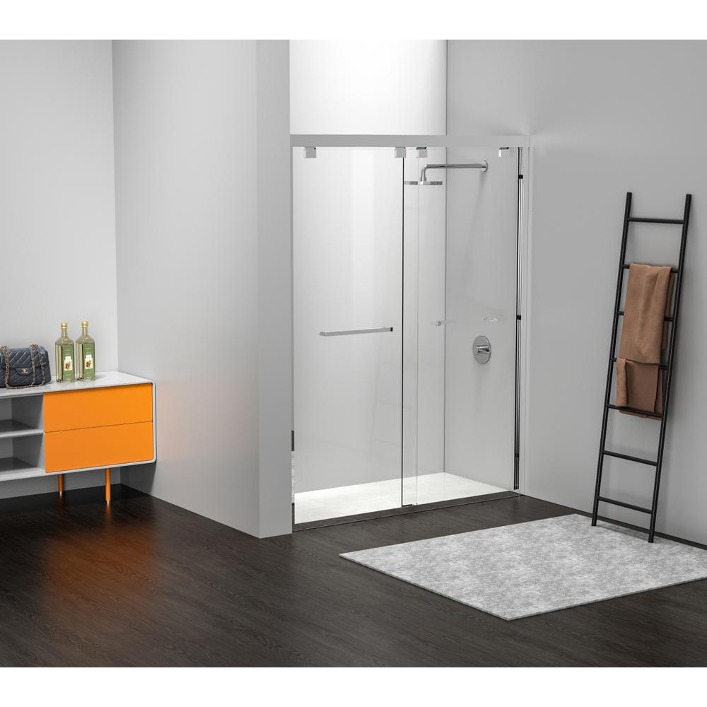 Semi-frameless shower door 60 x 76 Polished Chrome. Picture 11