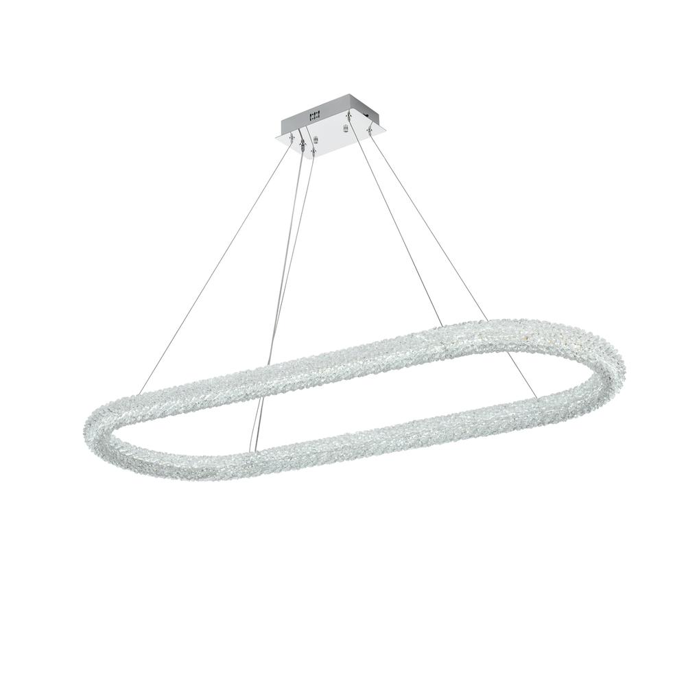 Bowen 51 inch Adjustable LED Chandelier in Chrome. Picture 3