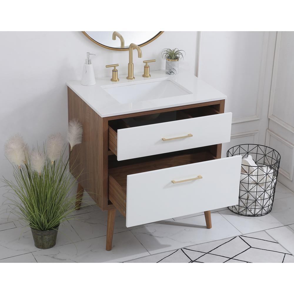 30 inch bathroom vanity in White. Picture 3
