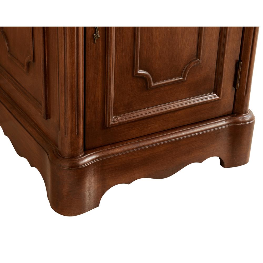 21 inch Single Bathroom vanity in Teak with ivory white engineered marble. Picture 5