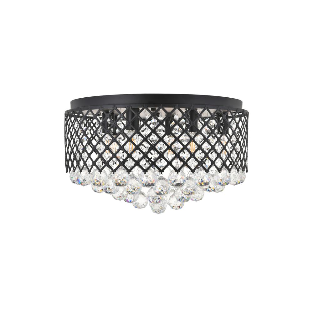 Tully 6 light Matte Black Flush Mount. Picture 2