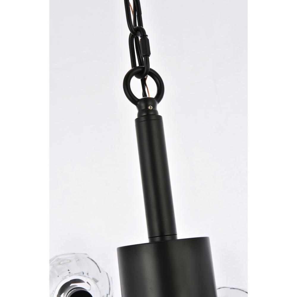 Graham 8 Light Pendant in Black. Picture 4