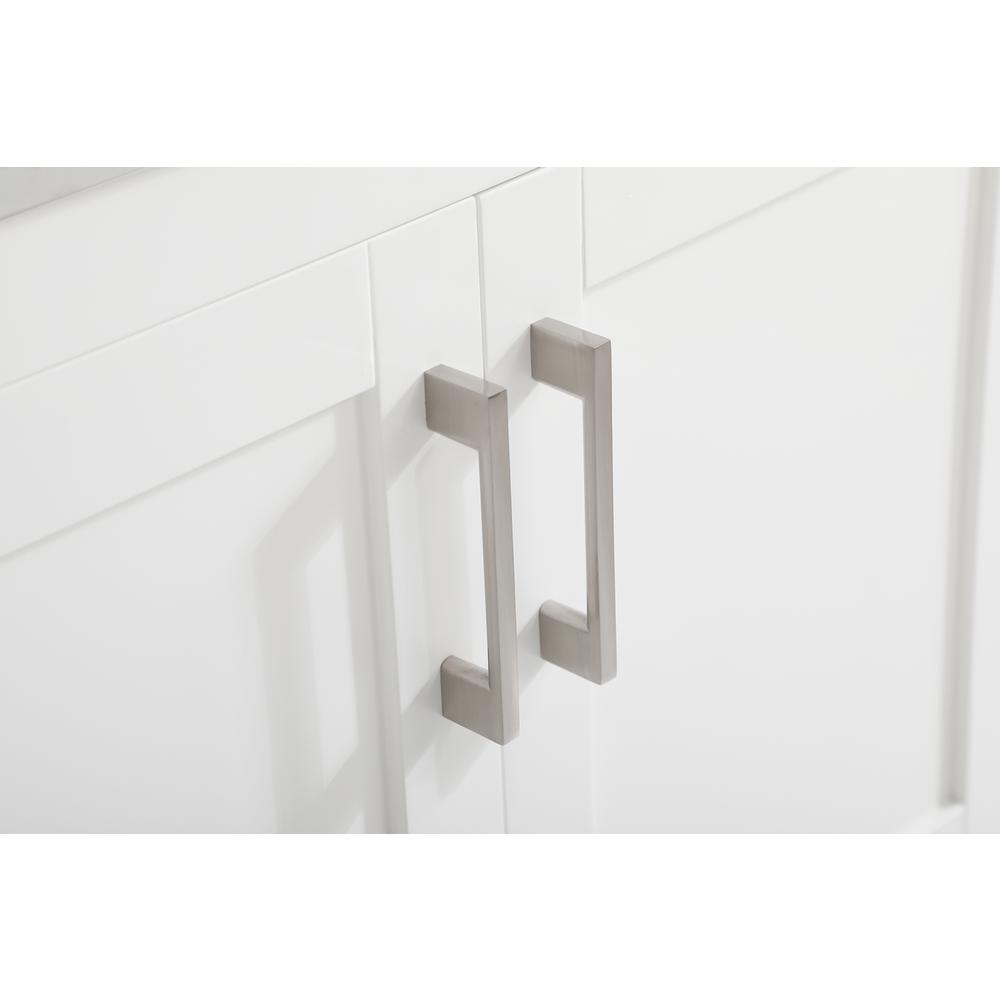 42 inch Single Bathroom Vanity in White with Backsplash. Picture 5