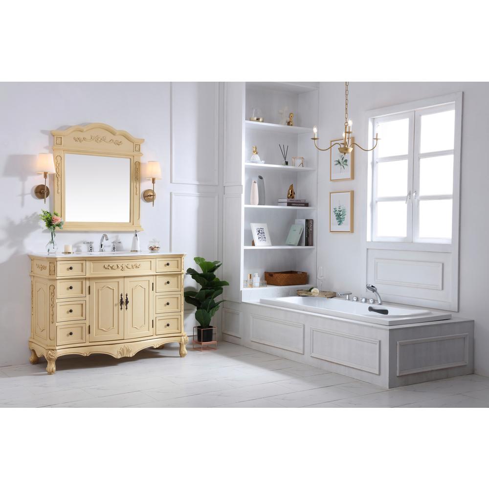 48 inch Single Bathroom vanity in light antique beige. Picture 10